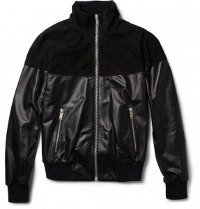 Alexander McQueen Leather And Suede Bomber Jacket